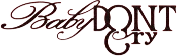 Baby DONT Cry burgundy wordmark
