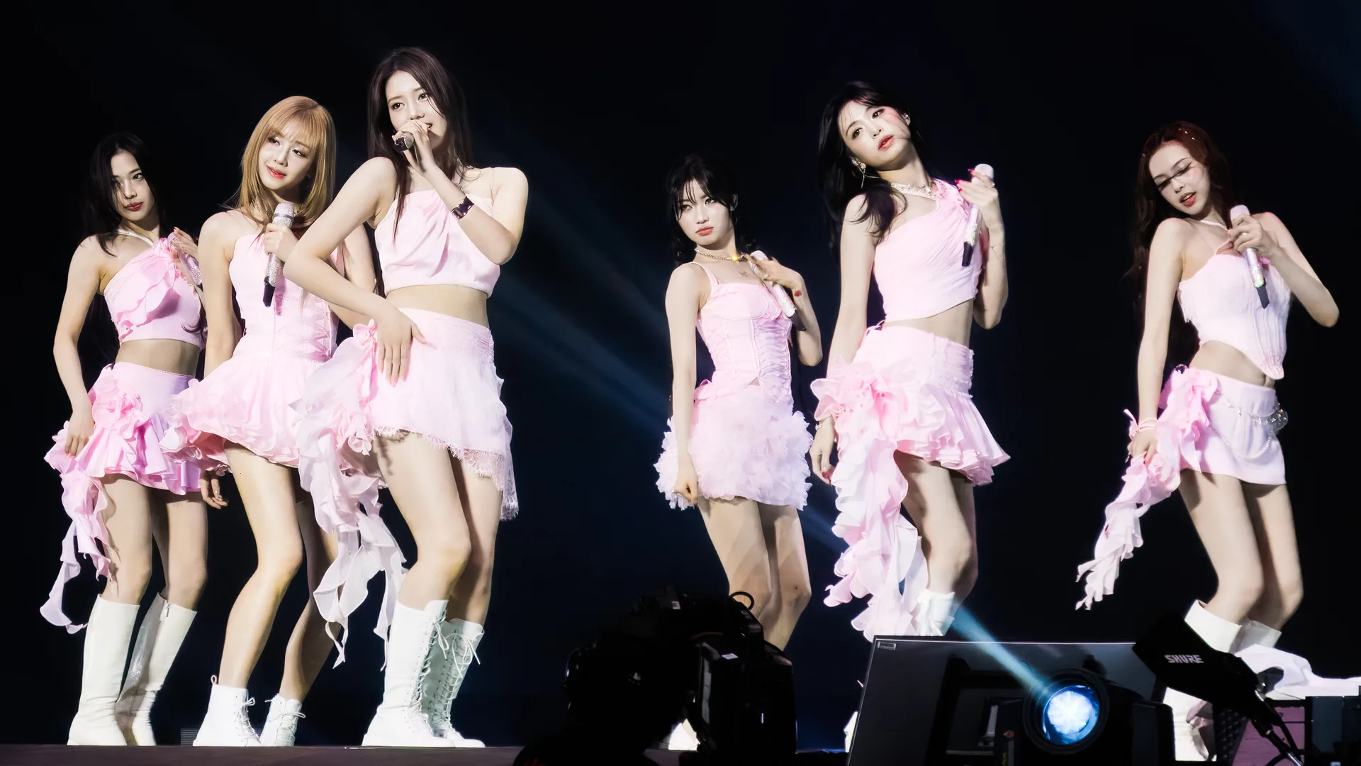 Babymonster performing at Climate Pledge Arena in Seattle in September 2025