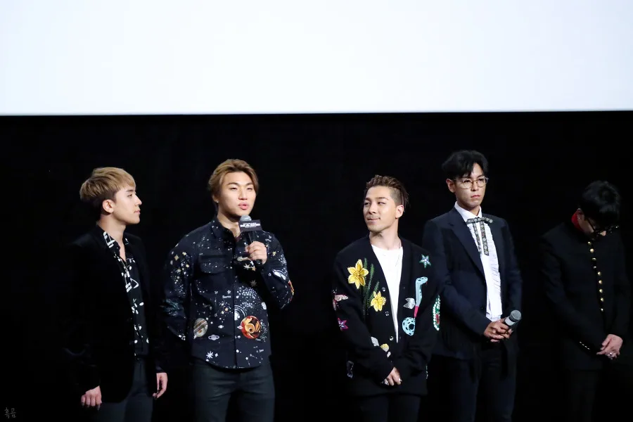 BIGBANG’s five-member lineup at the MADE movie premiere in June 2016