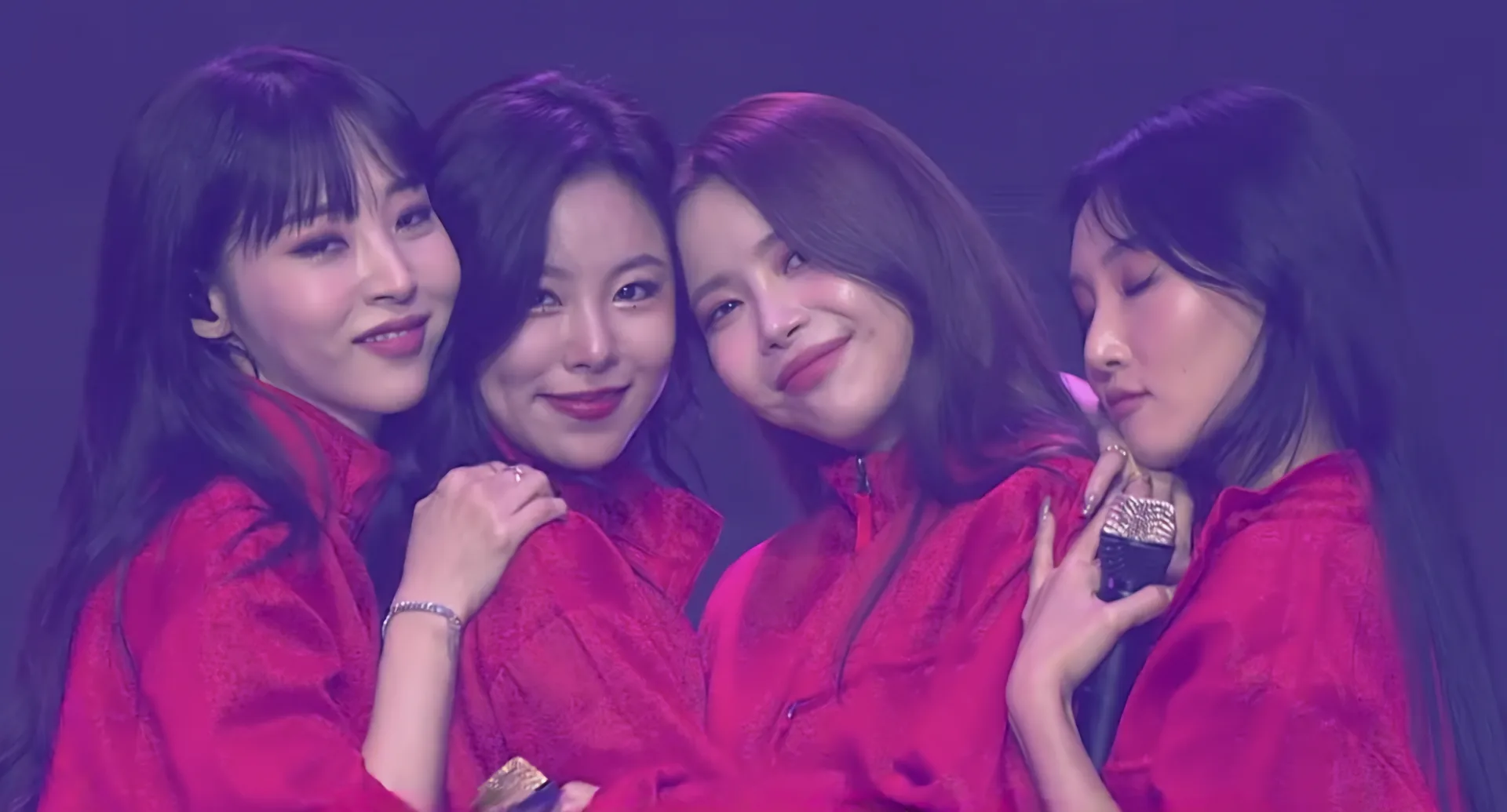Solar, Moonbyul, Wheein and Hwasa performing as MAMAMOO in 2023