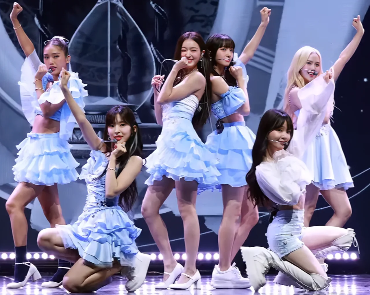 Oh My Girl at the Golden Hourglass showcase in July 2023
