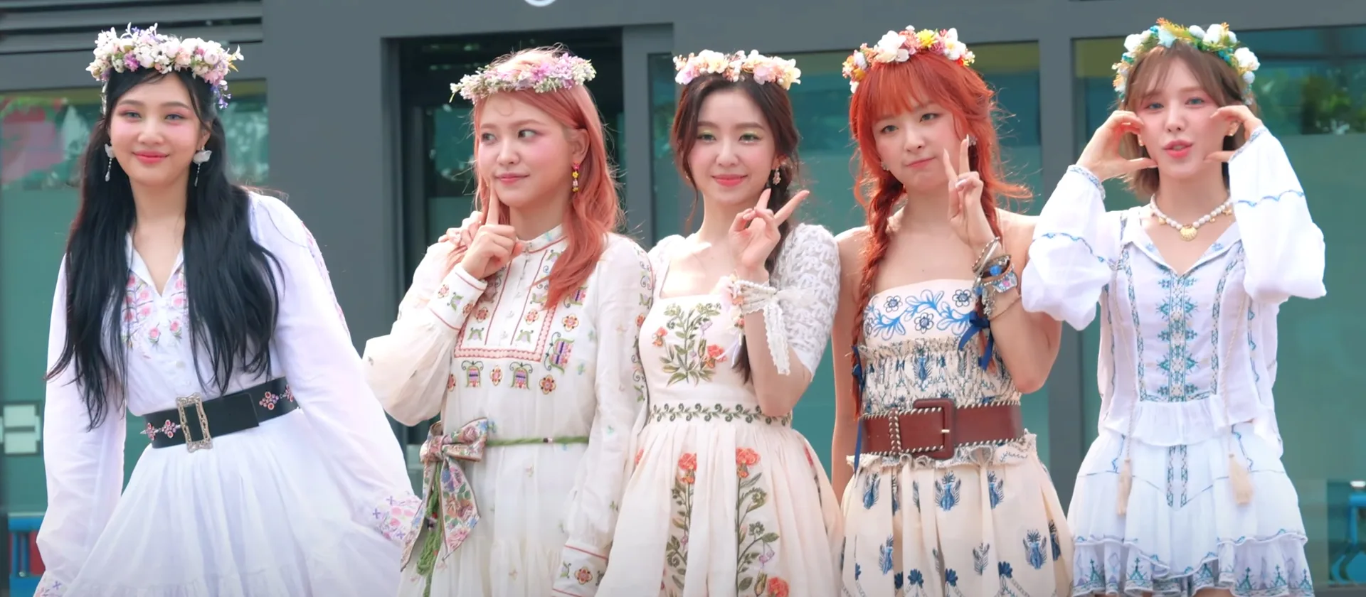 Red Velvet at a Music Bank mini fan meeting in June 2024