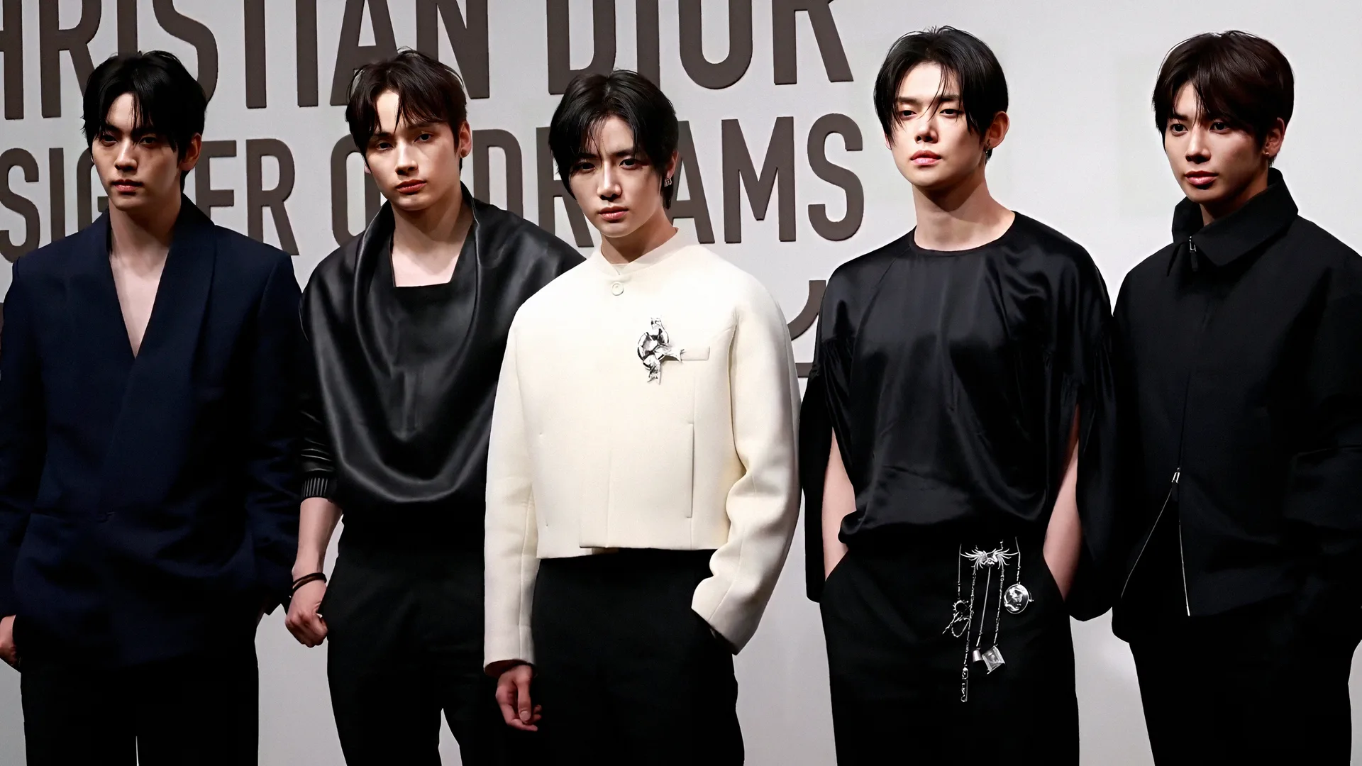 Tomorrow X Together at a Dior event in April 2025