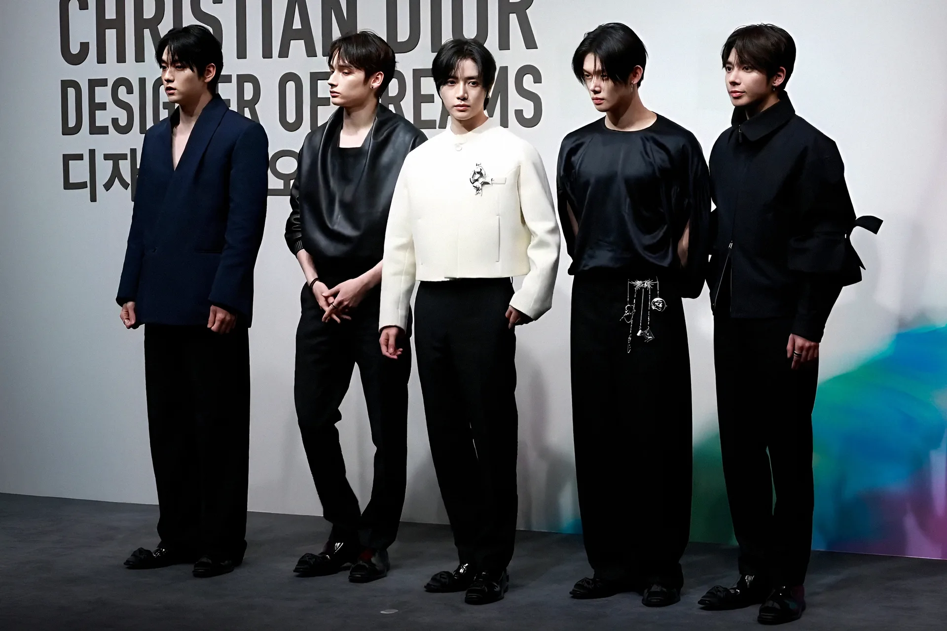 Tomorrow X Together at a Dior event in April 2025