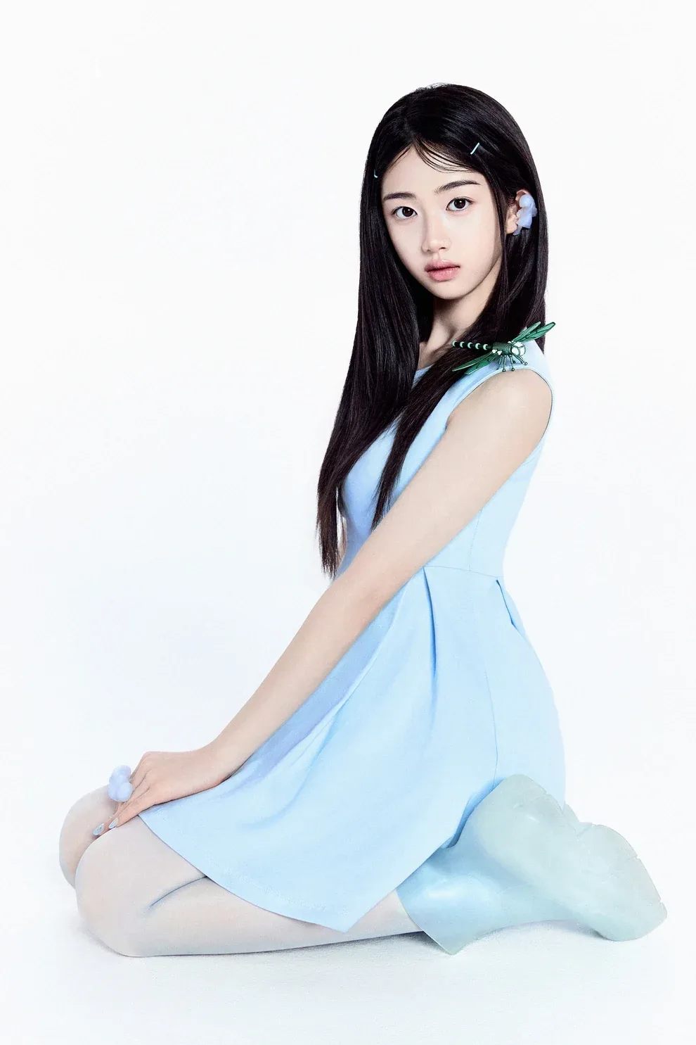 Ayune of A2O LITE in a light blue outfit, in her official vertical NEON artwork