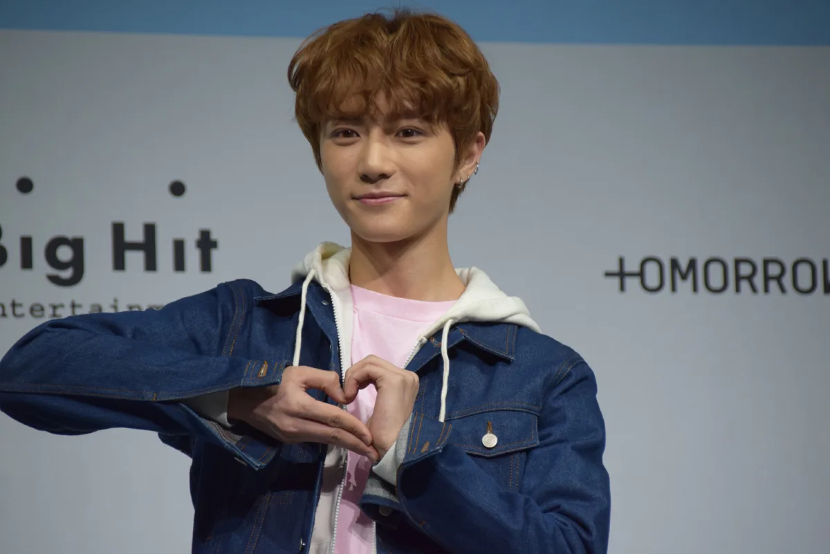 Beomgyu at Tomorrow X Together’s debut showcase in March 2019