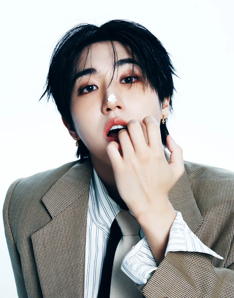 Han of Stray Kids in an official JYP studio portrait