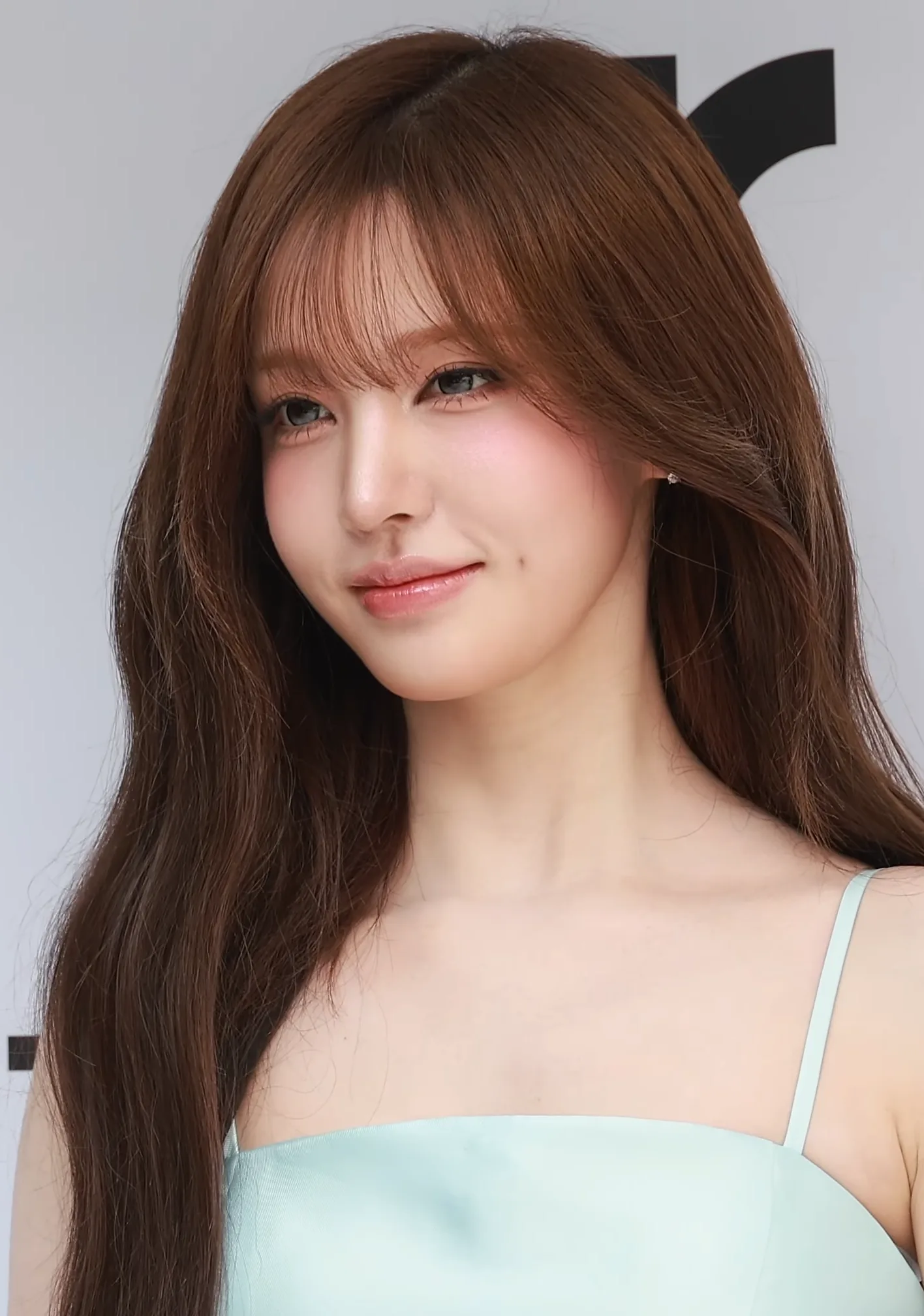 Liz of Ive at a Tonymoly pop-up store opening in Seoul, July 2026