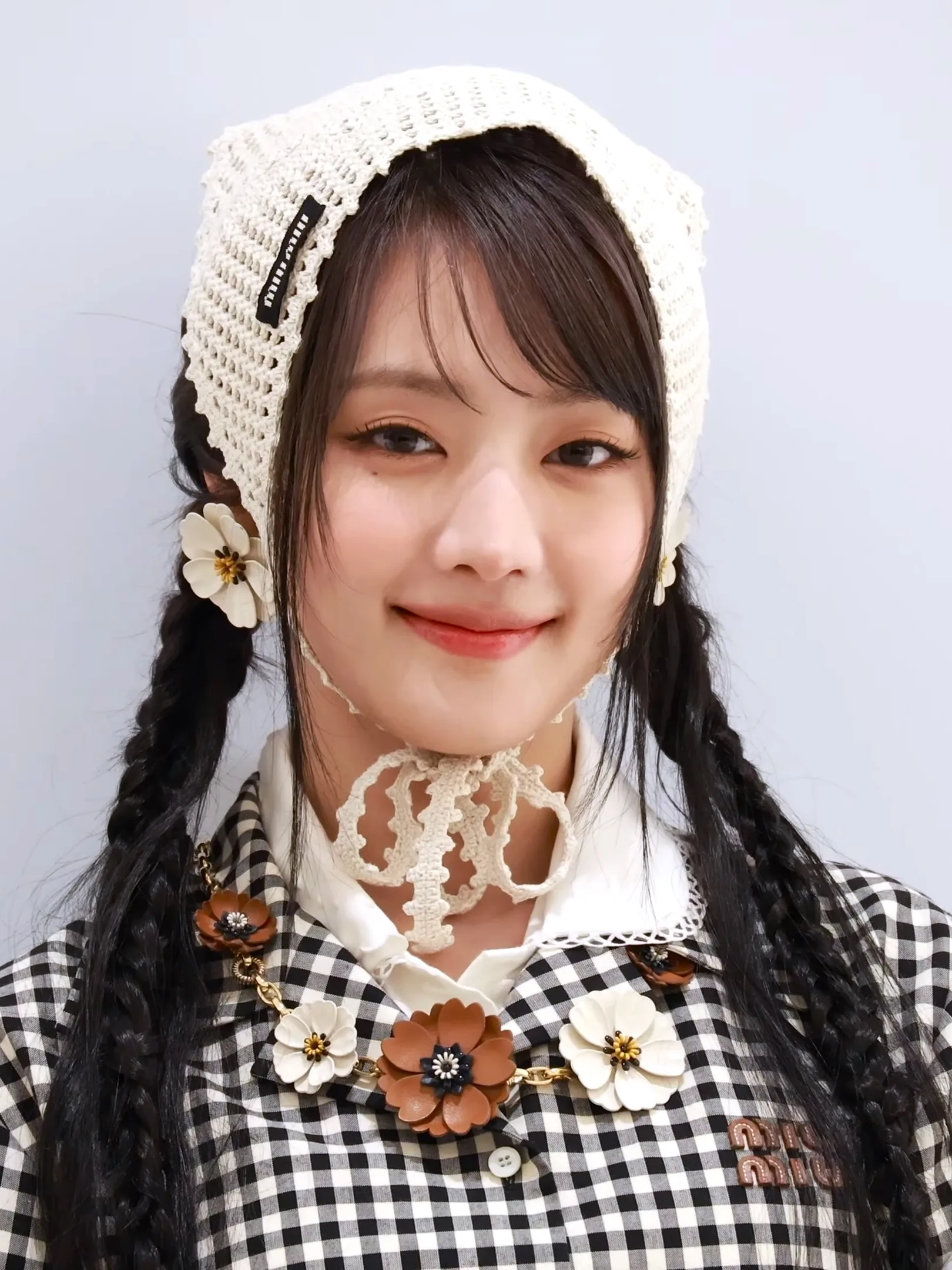 Minnie of I-dle at a Miu Miu photocall in June 2025