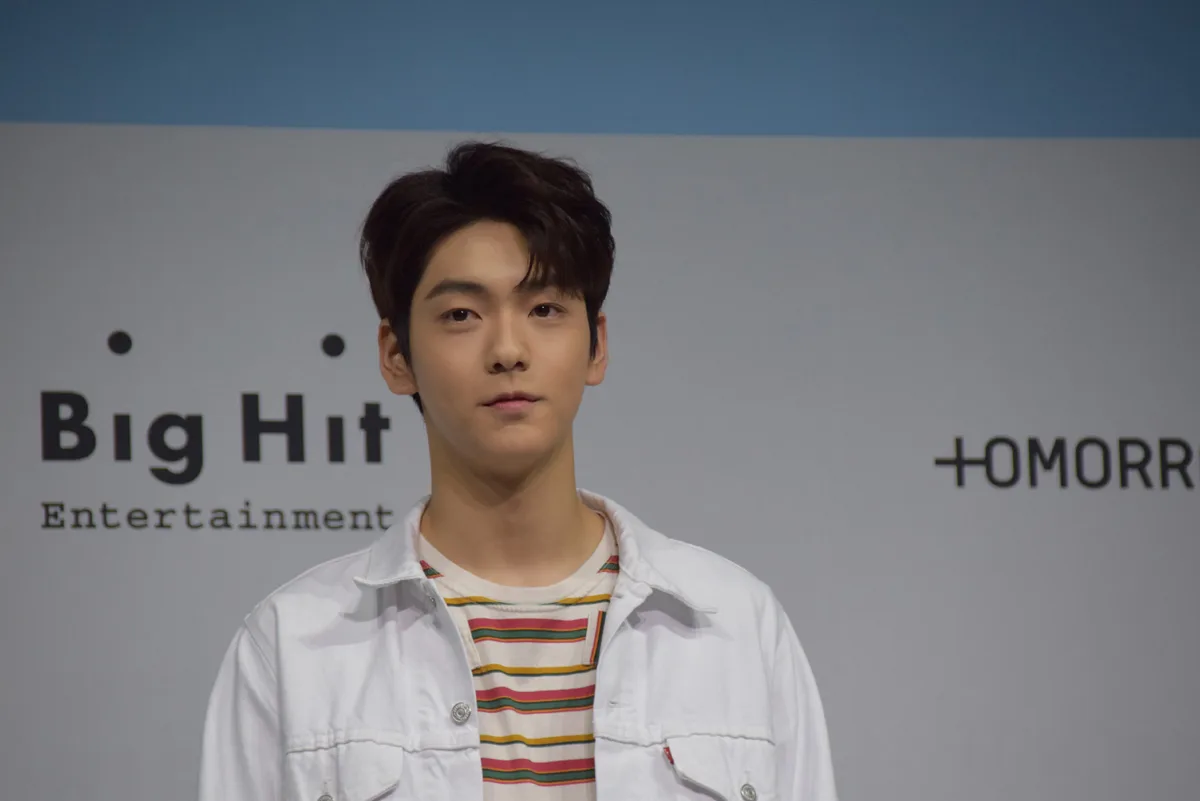 Soobin at Tomorrow X Together’s debut showcase in March 2019