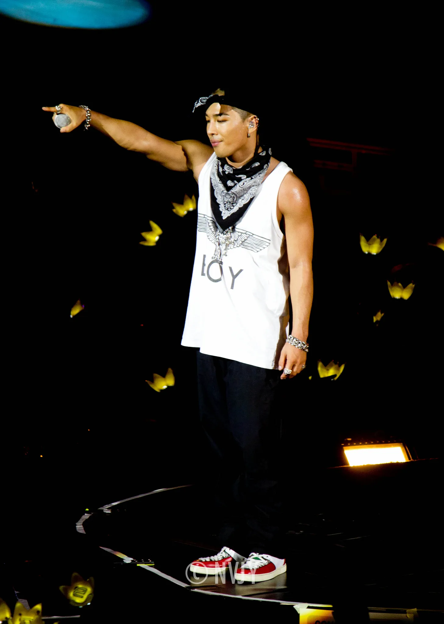 Taeyang performing in 2012