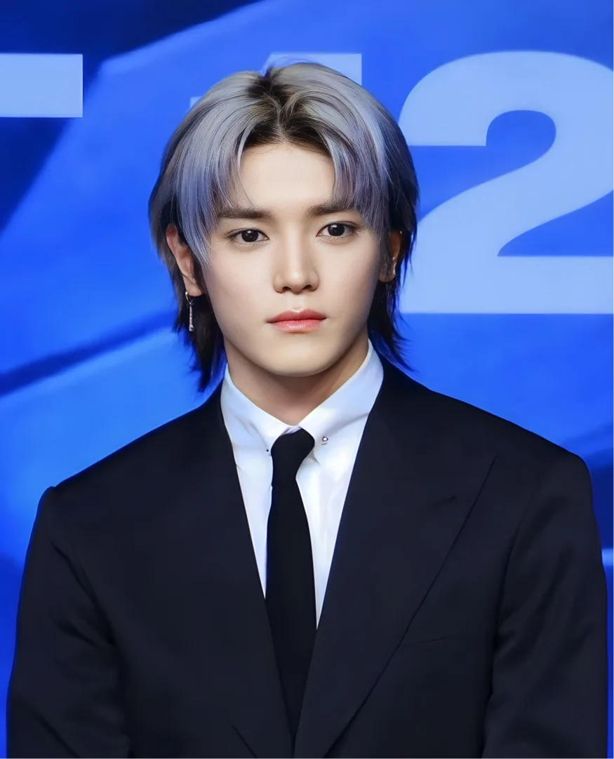 Taeyong at the Fact Check press conference in October 2023