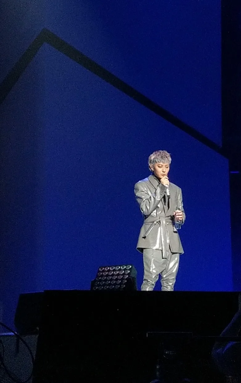 Former EXO member Tao performing at his IS BLUE concert in Shanghai in 2019
