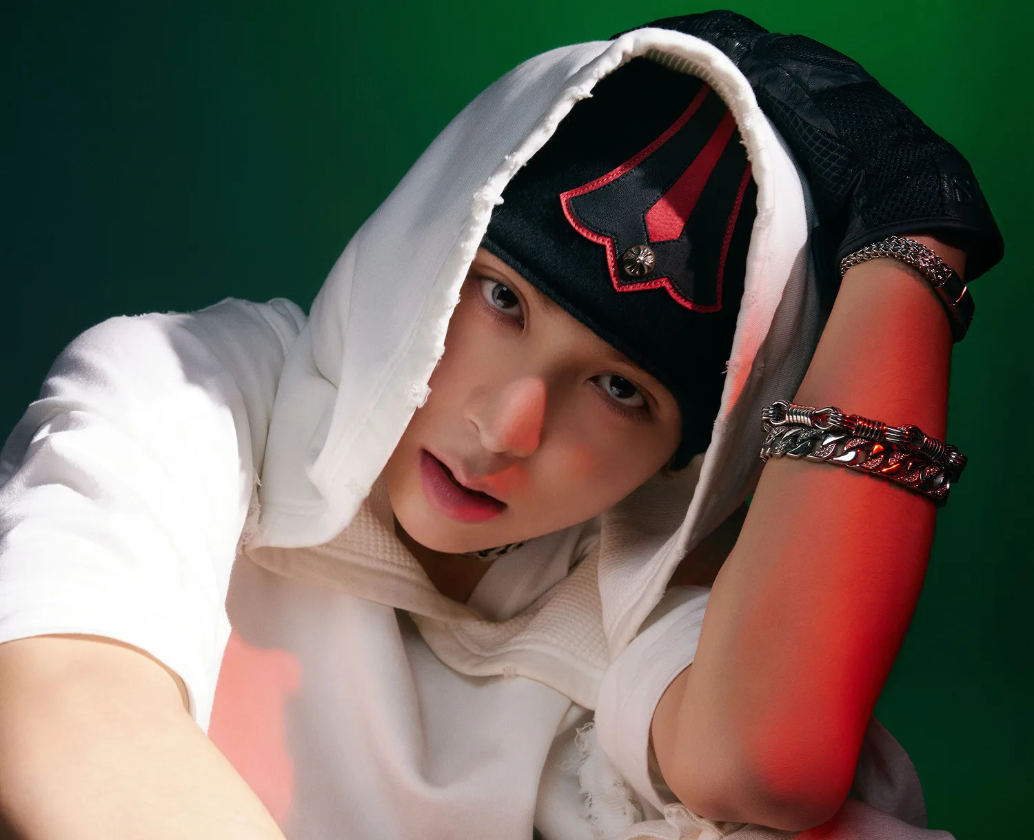 Woochan of ALLDAY PROJECT in an official debut concept portrait