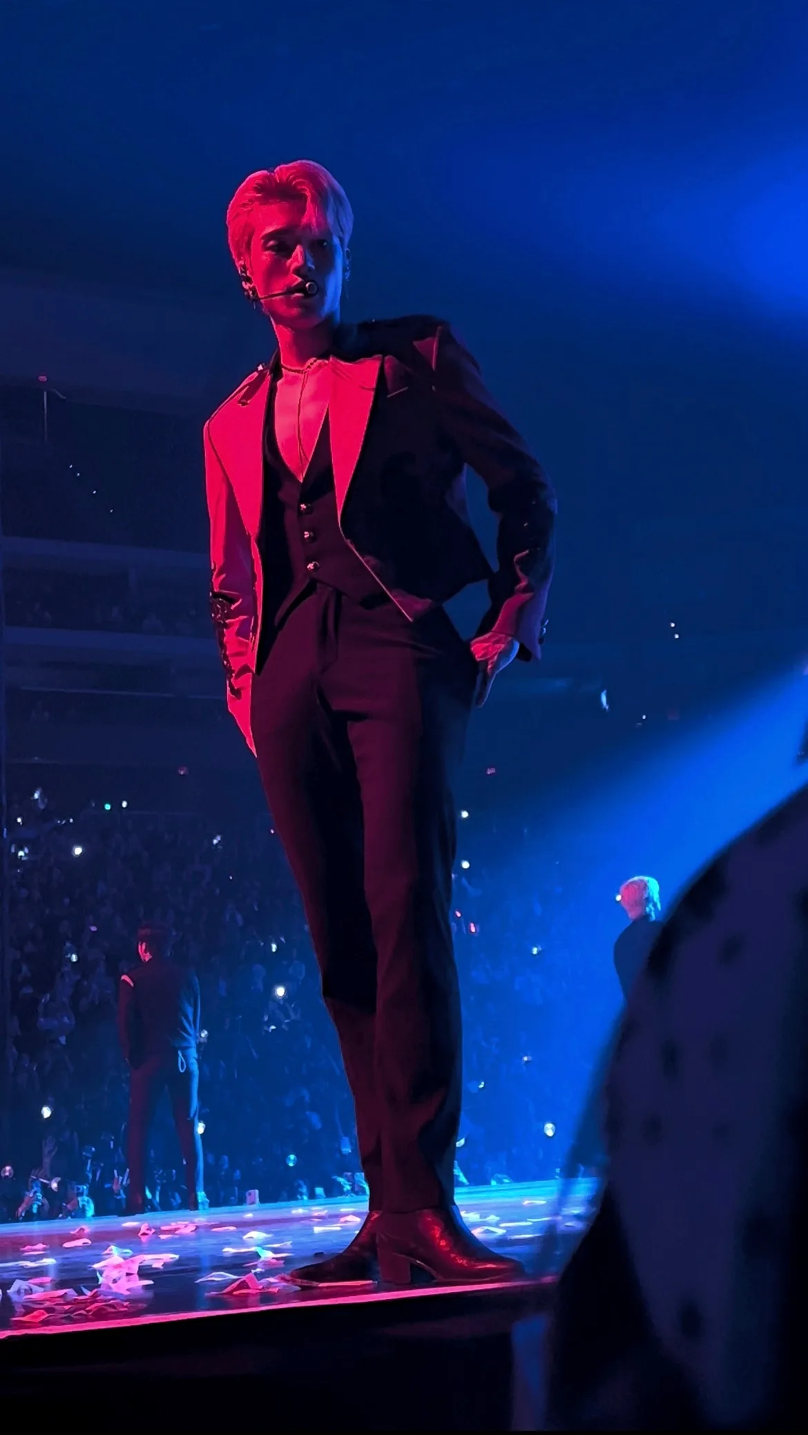 Wooyoung of ATEEZ performing in 2022