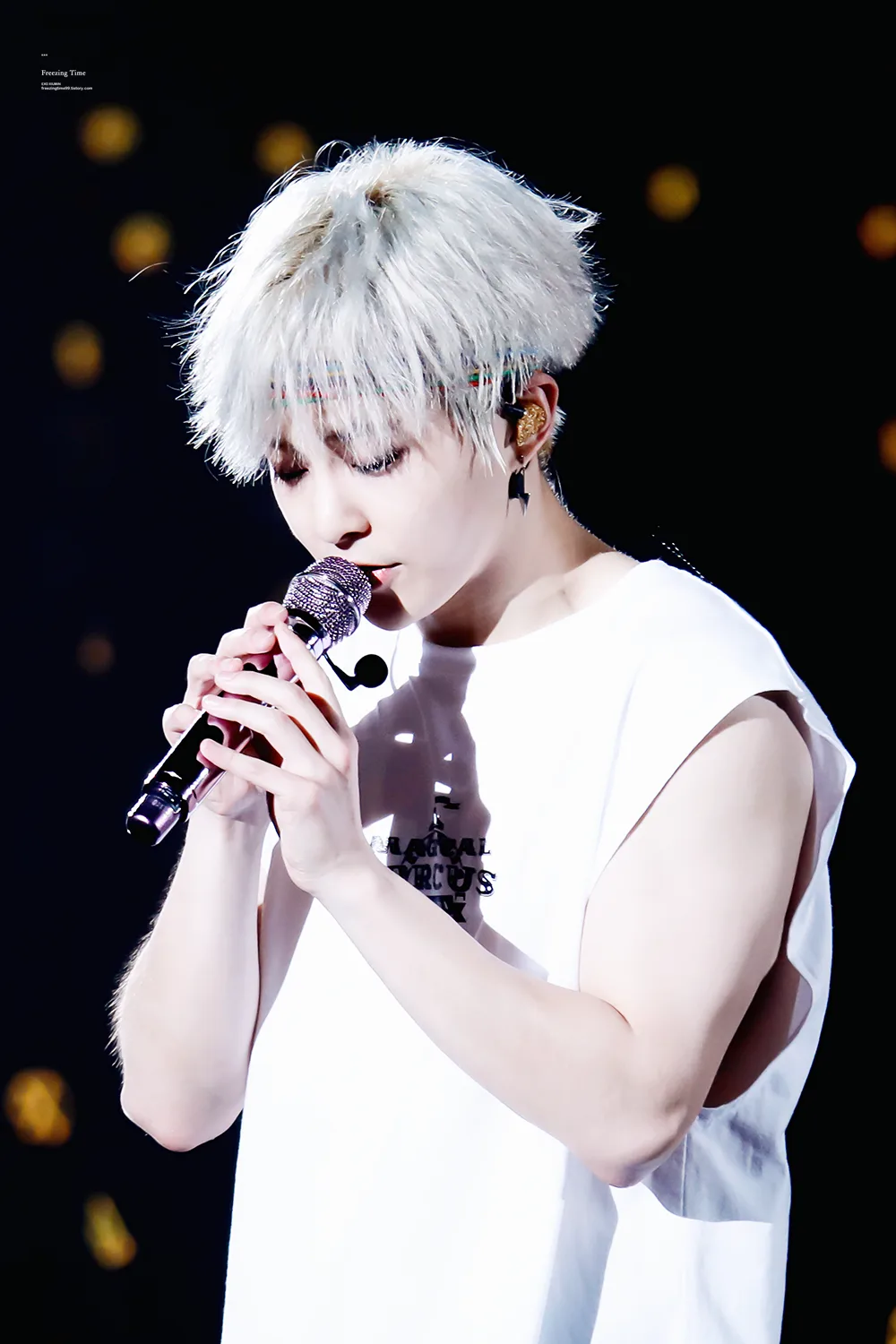 Xiumin during EXO-CBX’s Japan tour in Yokohama in May 2018